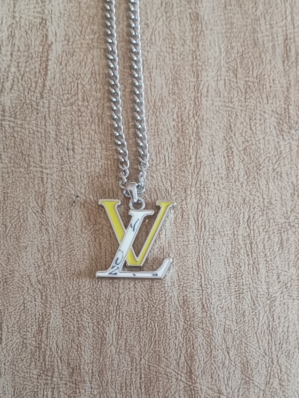 LV Silver Logo Necklace - Picture 2 of 3
